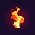 Cartoon vactor fire sprite. Hand drawn mobile game