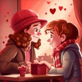 Cartoon Valentine& x27;s Day