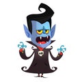 Cartoon vampire. Vector illustration with simple gradients