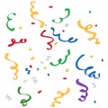 cartoon variety colorful confetti holiday joy stock image template white background