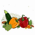 Cartoon Variety Vegetables With Vegetables