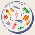 Cartoon various microbes Royalty Free Stock Photo
