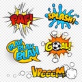 Cartoon Vector Comic Sound effects set3 Royalty Free Stock Photo