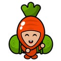 Dubbing style camping carrot mascot costume