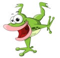 Cartoon vector frog