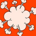 Cartoon vector funny cute Comic characters puff cloud.