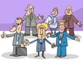 Cartoon businessmen and managers characters group Royalty Free Stock Photo