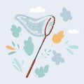 Vector illustration of Butterfly net Royalty Free Stock Photo