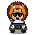 car lion animal mascot costume Royalty Free Stock Photo