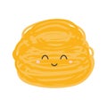 cartoon vector illustration of cute pasta character