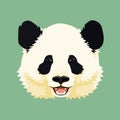 Cartoon vector illustration. Cute smiling giant panda face. Black and white asian bear. Royalty Free Stock Photo