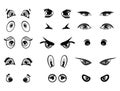 Cartoon vector illustration eyes collection