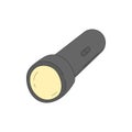 Cartoon vector illustration of flashlight isolated on a white. Pocket torch