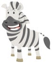 African zebra cartoon animal character