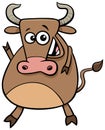 Bull farm animal character cartoon illustration