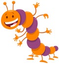 Funny caterpillar insect comic animal character