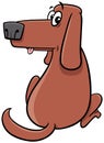 Cartoon funny surprised dog comic animal character