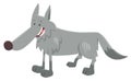 Wolf wild animal cartoon character