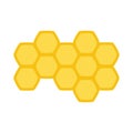 cartoon honeycombs isolated