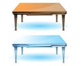 Cartoon vector illustration interior wood table