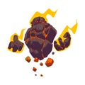 Cartoon vector illustration of a lava golem Royalty Free Stock Photo