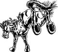 Mustang Kick Mascot Vector Illustration Royalty Free Stock Photo