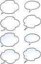 Cartoon Vector illustration of a set speak bubble Royalty Free Stock Photo
