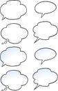 Cartoon Vector illustration of a set speak bubble Royalty Free Stock Photo