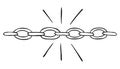 Cartoon vector illustration of strong solid chain