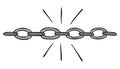 Cartoon vector illustration of strong solid chain