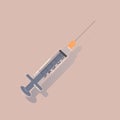 Cartoon vector illustration of a syringe isolated Royalty Free Stock Photo