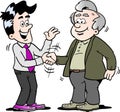 Cartoon Vector illustration of two men there has agreed a deal