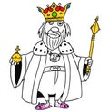 Cartoon Vector Medieval Fantasy King