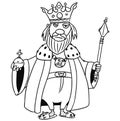 Cartoon Vector Medieval Fantasy King