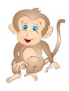 Cartoon Vector Monkey Sitting Royalty Free Stock Photo