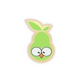 Cartoon vector print with avocado bird. Royalty Free Stock Photo