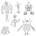 Cartoon Vector Robot Set02