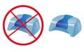 Vector sign No UV Lamp Nail Dryer - blue design