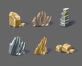 Cartoon Vector Stones and Minerals