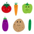 Cartoon vegetable cute characters