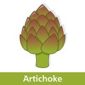 Cartoon Vegetable - Green Artichoke