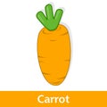 Cartoon Vegetable - Orange Carrot