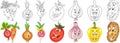 Cartoon Vegetables set