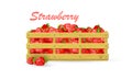Strawberry in wooden box