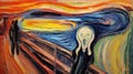 Cartoon Version Of The Scream By Edvard Munch In Skottie Young\'s Style