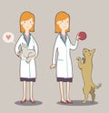 Cartoon veterinarian