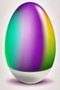 Cartoon vibrantly gradient easter egg