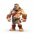 Cartoon Viking Character 3d Render With Realistic Stylized Features