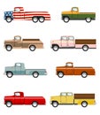 Cartoon Vintage Pick Up Truck