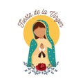 Cartoon of the virgin of guadalupe Royalty Free Stock Photo